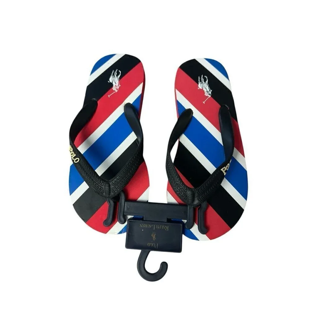 Polo Ralph Lauren Kids Flip Flops Black Size 1 Sandal